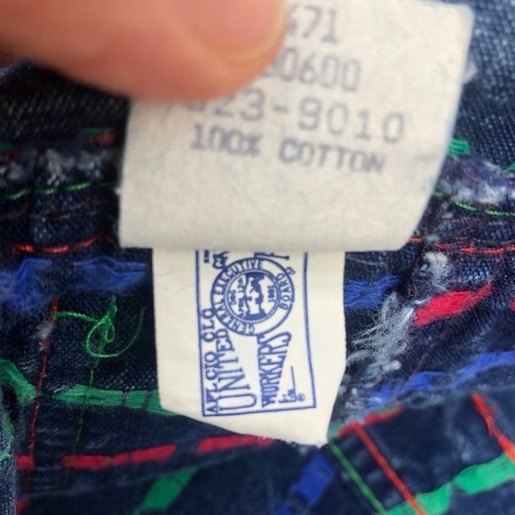 Vintage OshKosh B’gosh Made in USA Infant Overalls Geometric Shapes Sz 6-9mo - Picture 15 of 16